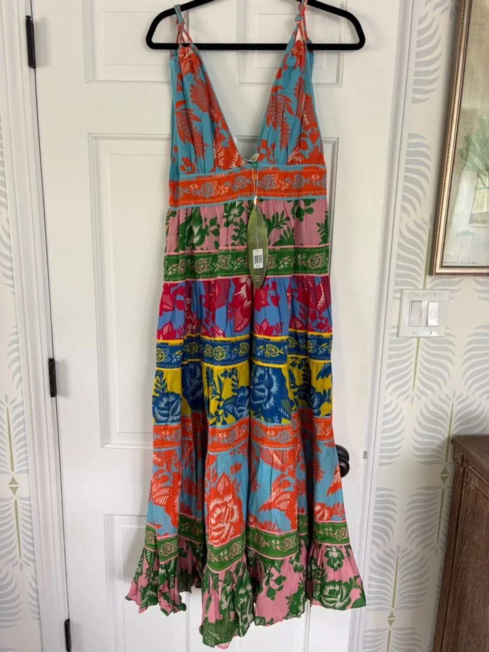 NWT FARM Rio Lace Garden Mix Maxi Dress Size Medium - Picture 2 of 3